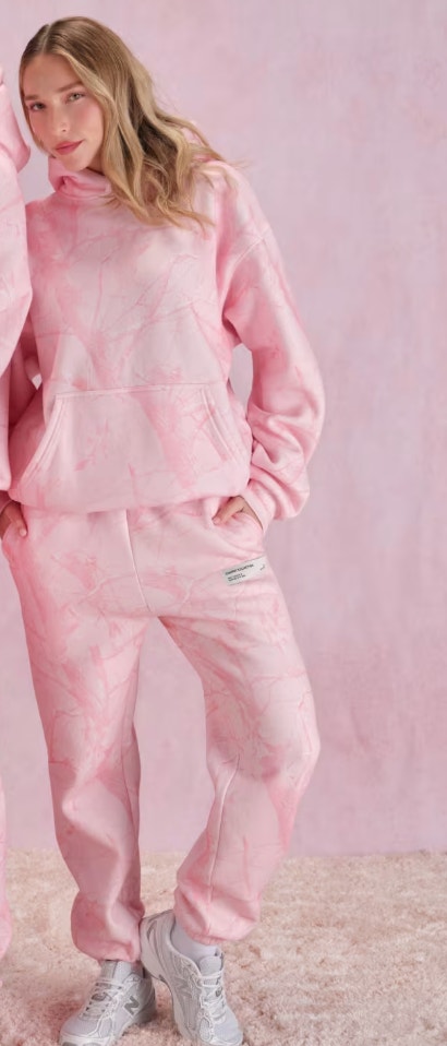 Comfrt Petal Pink Oak Camo Sweat Set